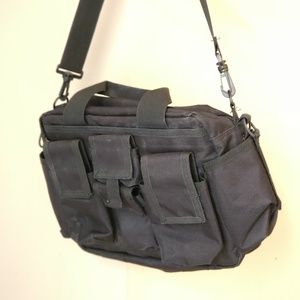 Black Tactical Attache Sidebag / Messenger Bag